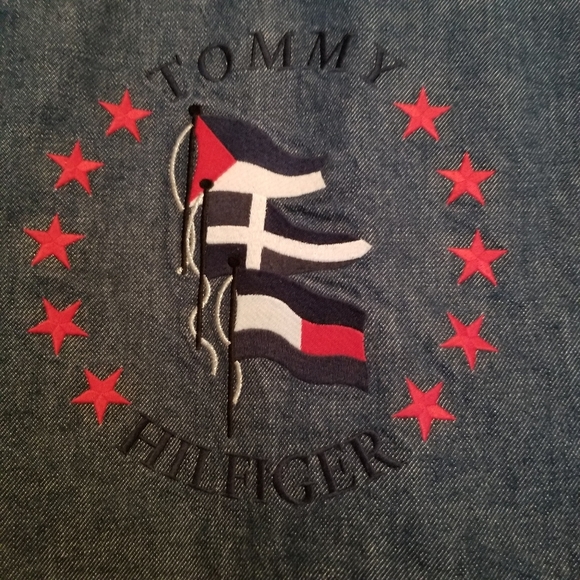 TOMMY Hilfiger blue Jean jacket SZ Med Unisex - Picture 3 of 9